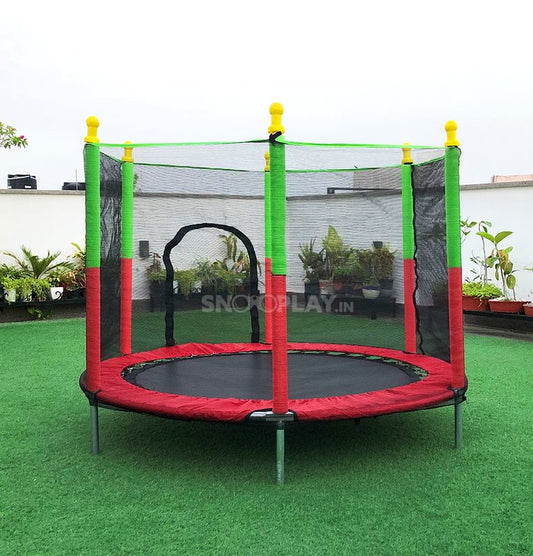Children's trampoline with safety net – Jumpie KidsTramp
