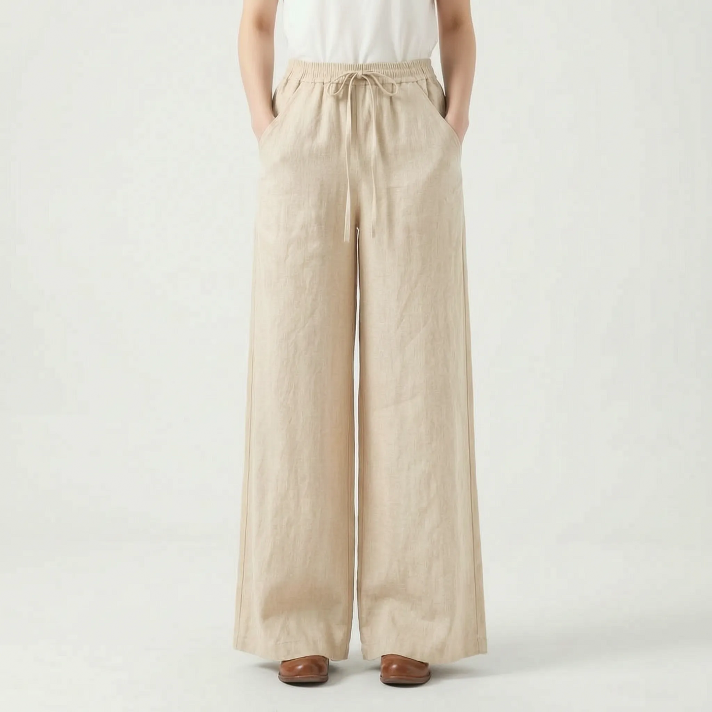 Wide-Leg Casual Trousers - Sadie