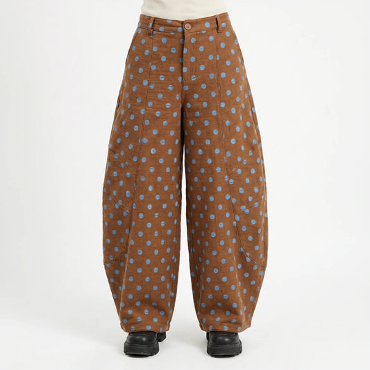 Wide Barrel Leg Trousers - Mae