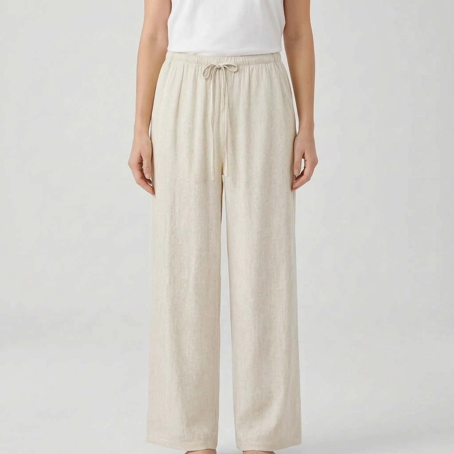 Wide Leg Summer Trousers - Hazel