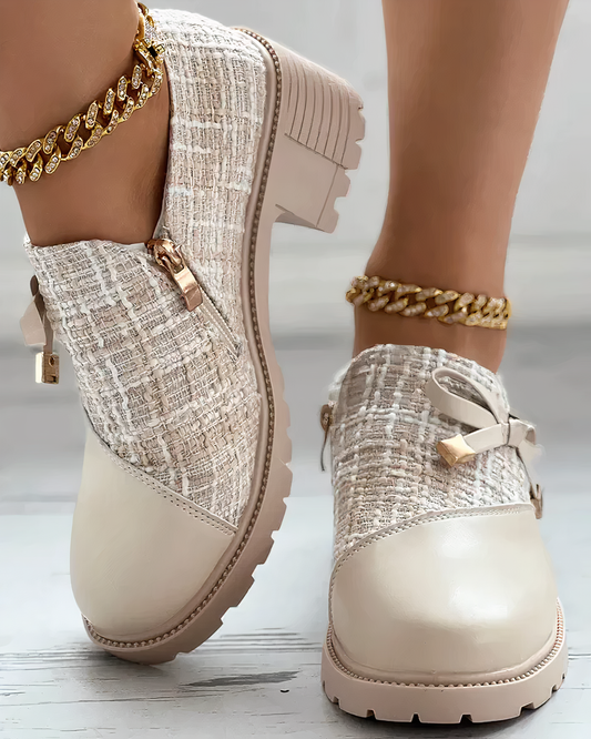 Elegant block-heeled shoes with pointed accents – Florina Autumn Magic Edition
