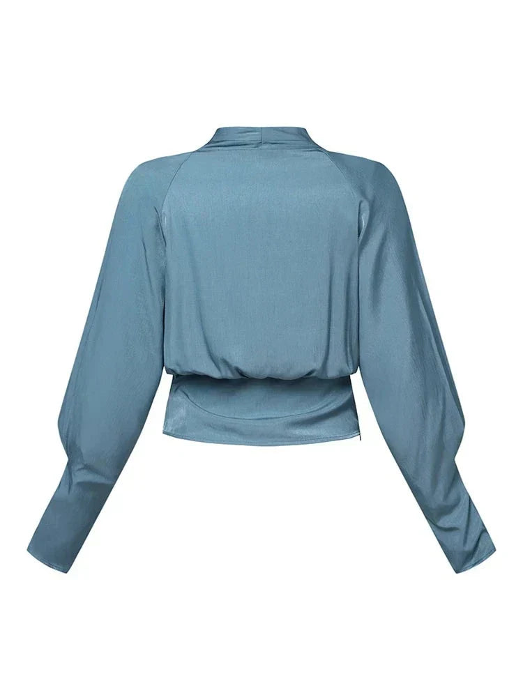 Trendy Women's V-Neck Blouse - Elena