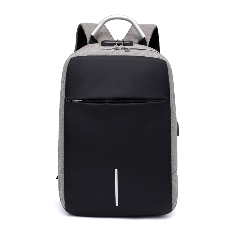 Waterproof anti-theft laptop rucksack – concealed zip design with USB charging port