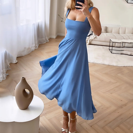Sleeveless Airy Midi Dress with Flattering Fit – Marlene