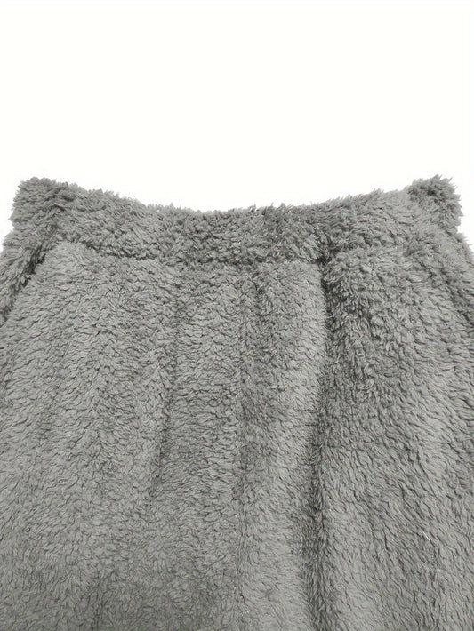 Warm Coral Fleece Women's Loungewear Set – Fenna