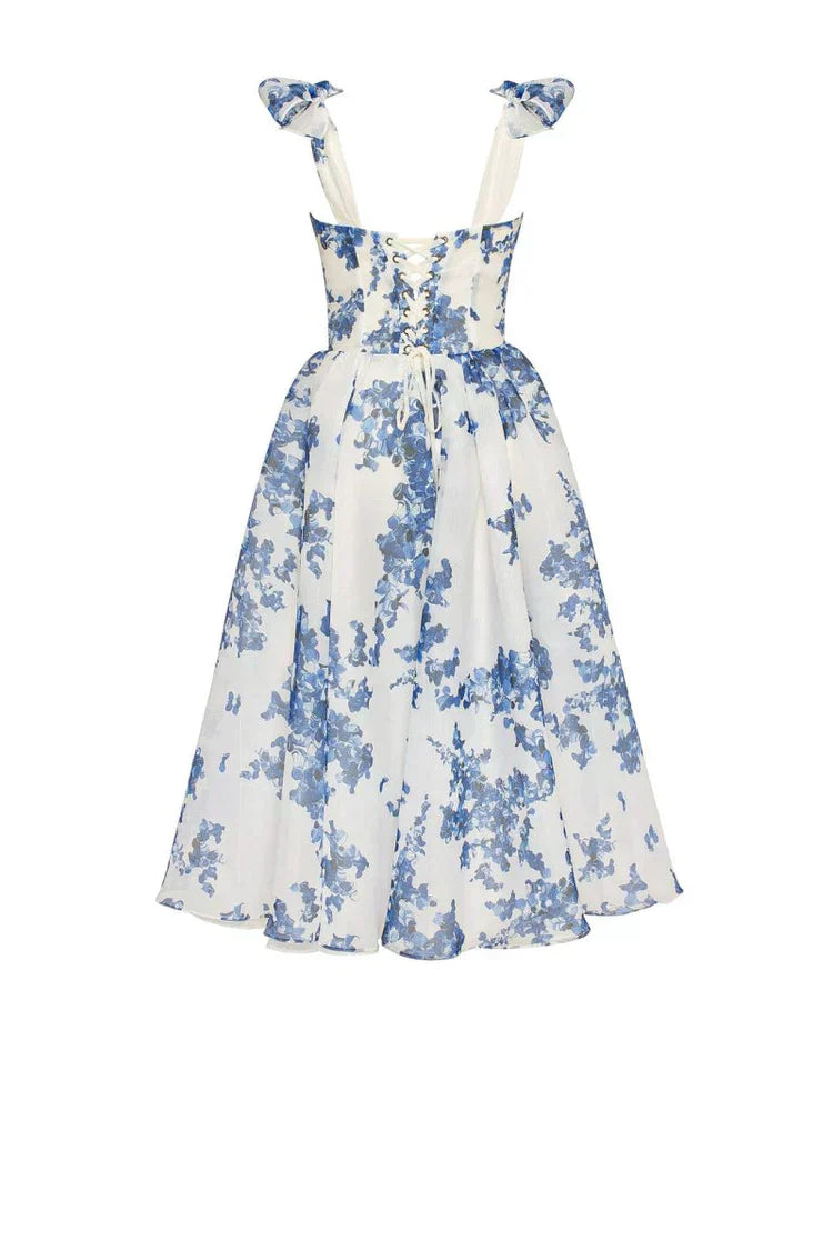Enchanting Blue Flower Dress - Luna