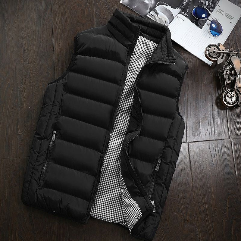 Water-repellent & Lined Men's Gilet with Stand-up Collar – Henrik Autumn Edition