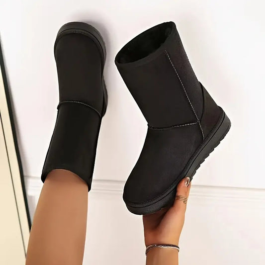Warm Slip-On Boots with Fleece Lining - Aria