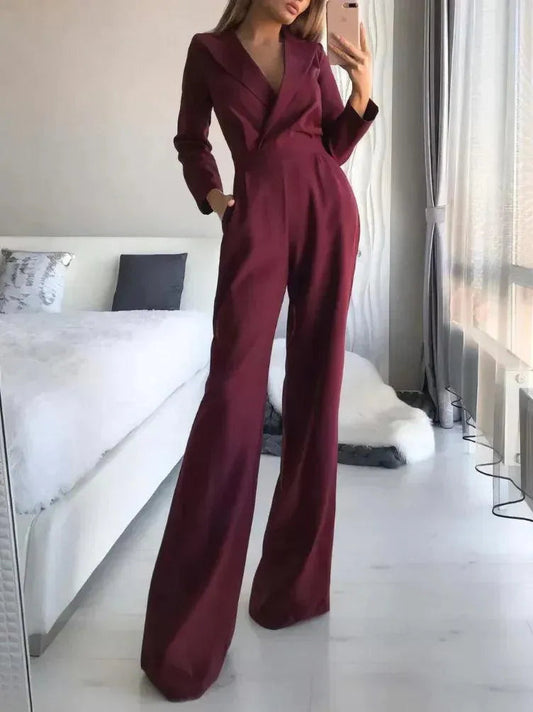 Stylish Jumpsuit with Long Sleeves - Sophie