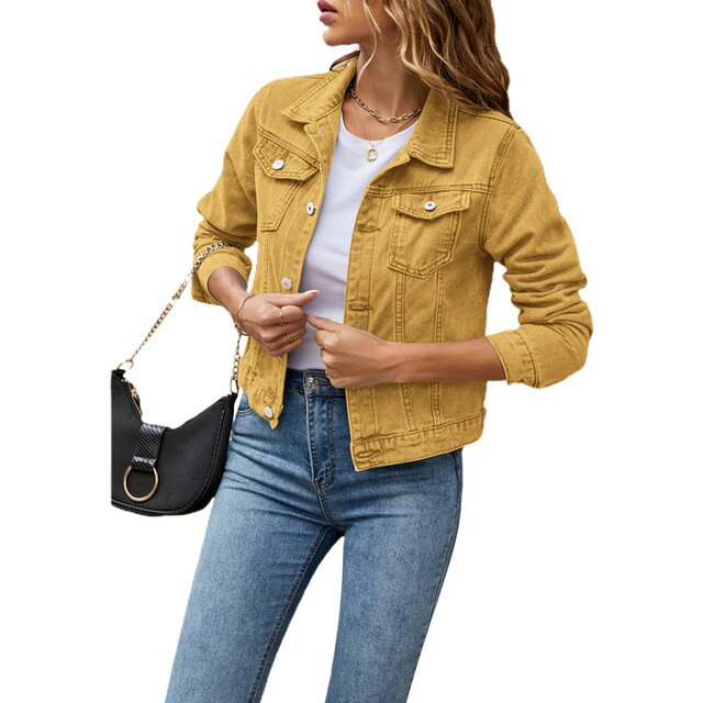 Trendy women's denim jacket with comfortable fit – Autumn Magic Malina