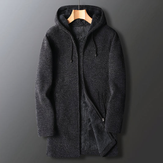 Warm Men's Fleece Jacket with Hood – Marcus