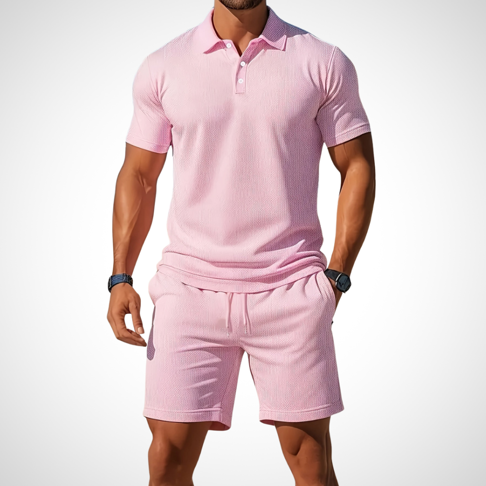 Casual polo shirt and shorts set for men – Enrico