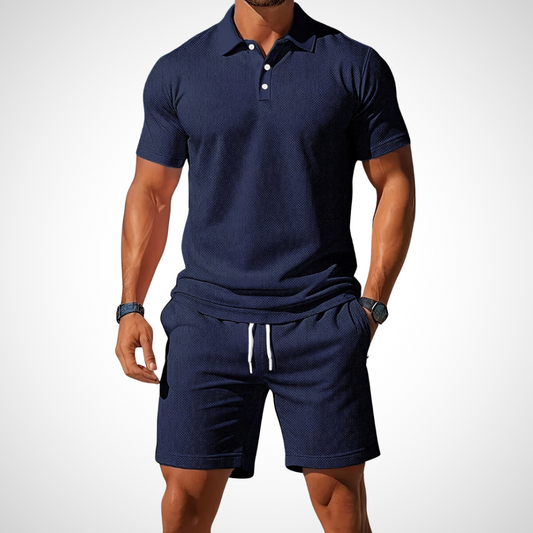 Casual polo shirt and shorts set for men – Enrico