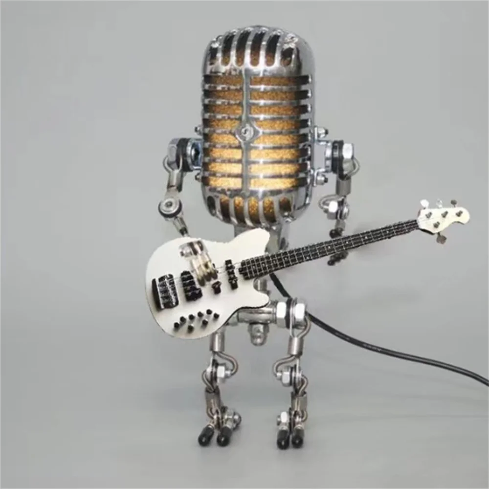 Decorative Microphone Robot Lamp with Guitar – Max