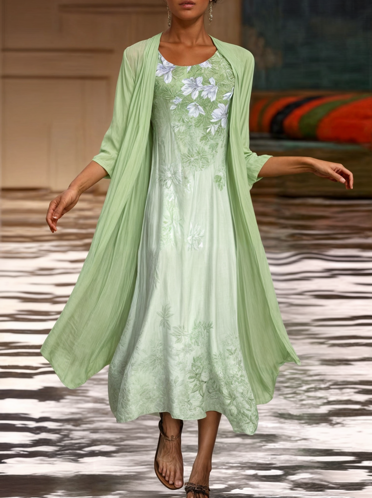 Dress with floral pattern – Eliana