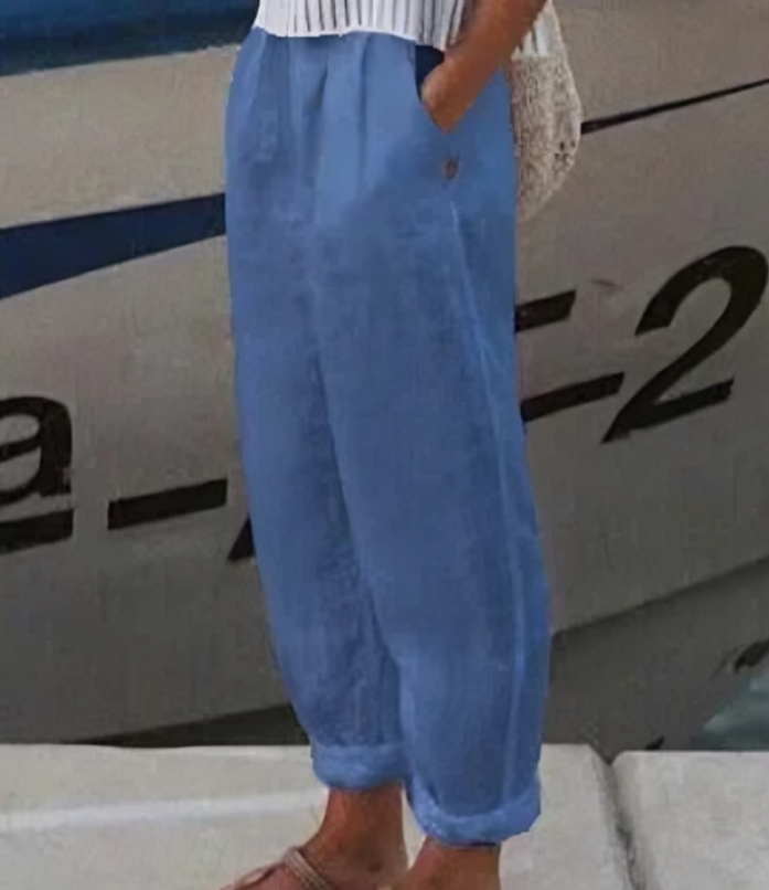 Linen Trousers for Women - Livia