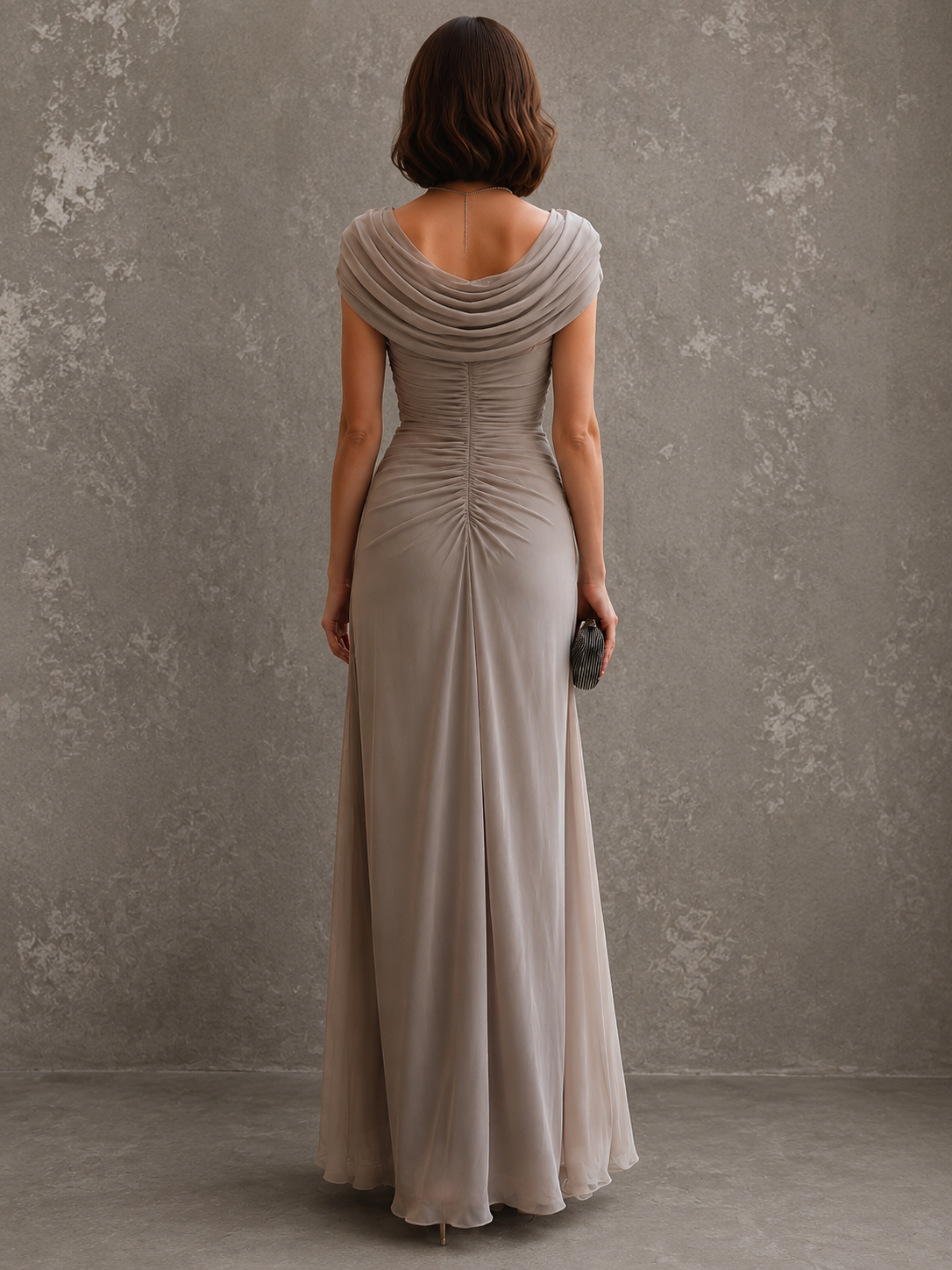 Elegant Draped Maxi Dress - Sleeveless Formal Evening Gown 9