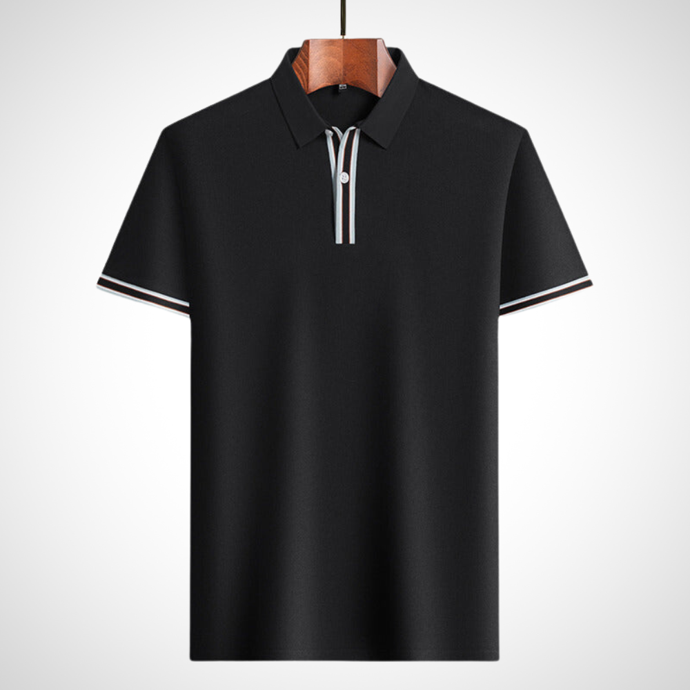 Classic short-sleeve polo shirt with contrast details – Fabian