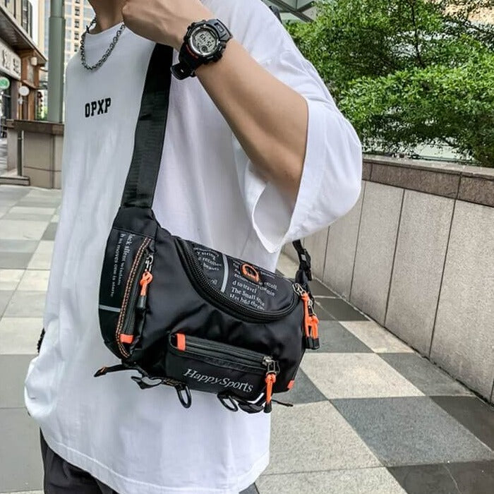 Waterproof men's waist and shoulder bag – multifunctional travel and outdoor bag