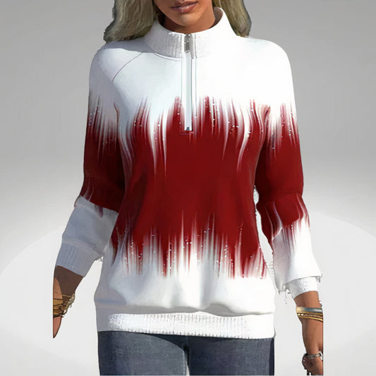 Ladies' Zip Collar Sweatshirt – Elvira