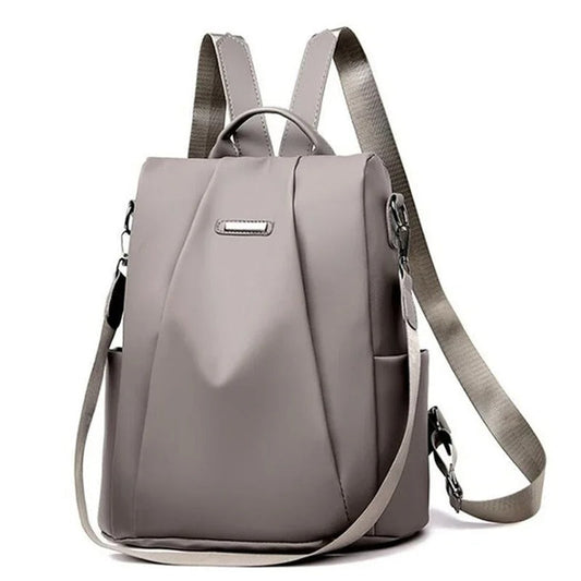 Lightweight water-repellent nylon rucksack for women – multiple carrying options