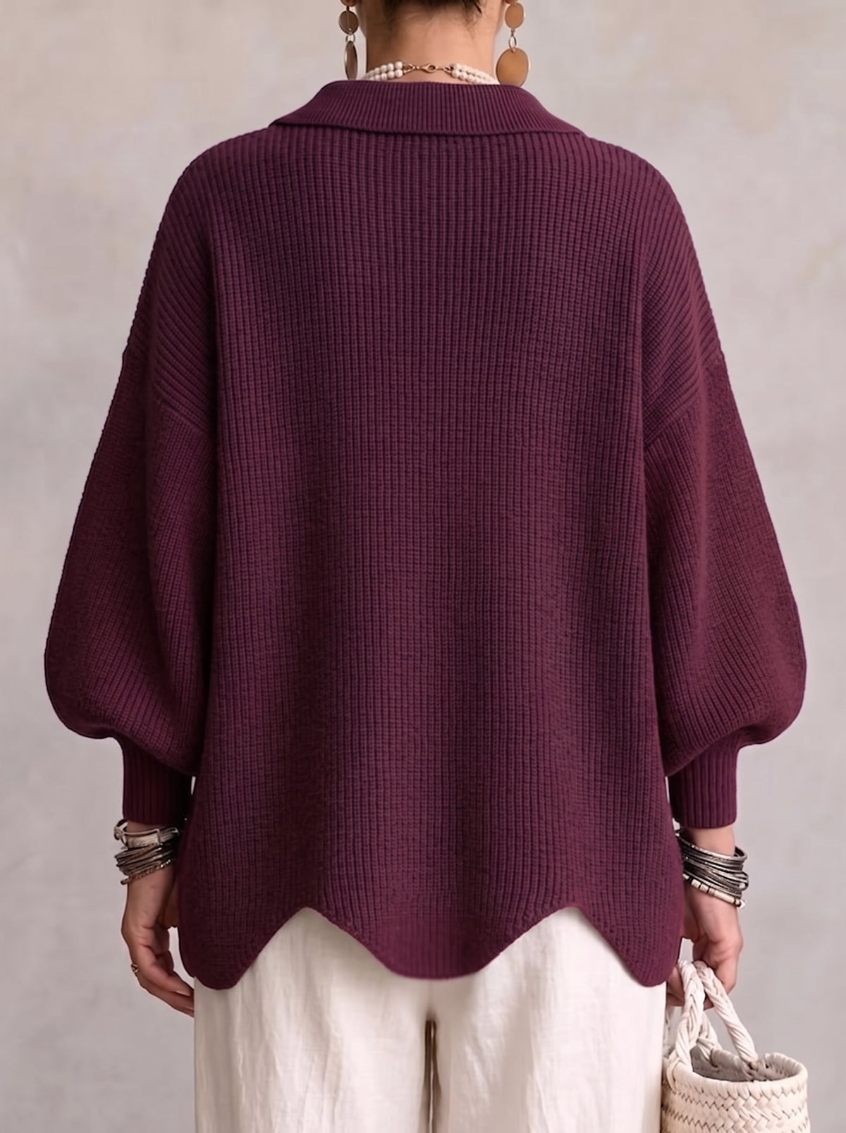 Elegant Oversized Cardigan with Statement Buttons 8