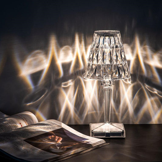 Crystal Table Lamp with Touch Control - LumeCrystal
