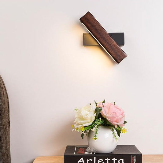 Wooden LED Wall Lamp with Rotating Function - Twilight Pivot