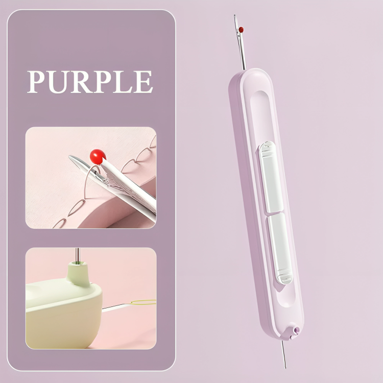 Purple version of the tool shown full length, with two small insets of ripping and threading 9