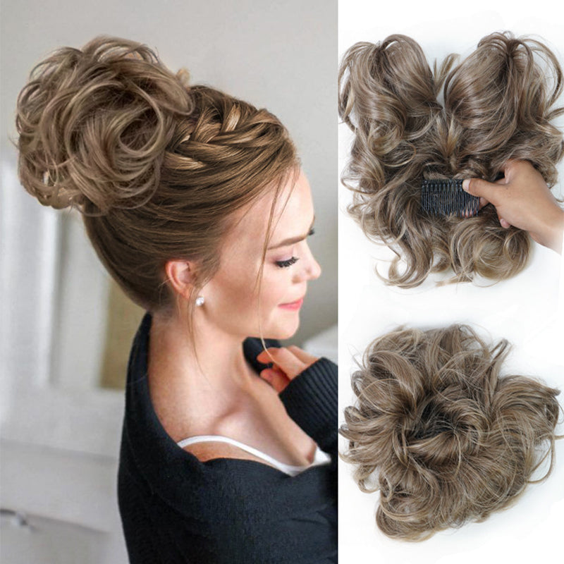 Messy Clip-in Bun with Side Clip – Elina