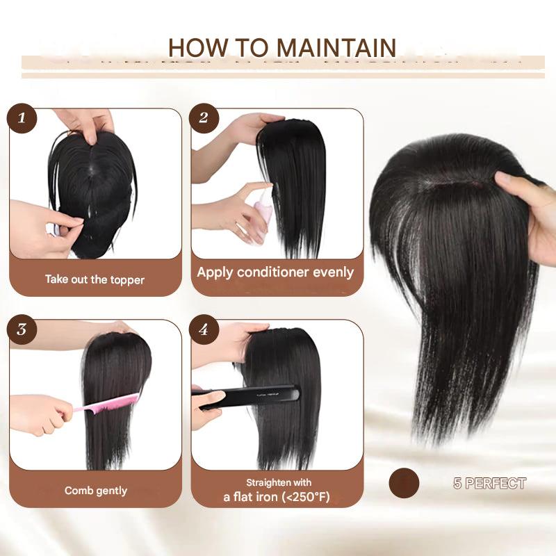 Clip-in Hair Piece with Bangs – Livia