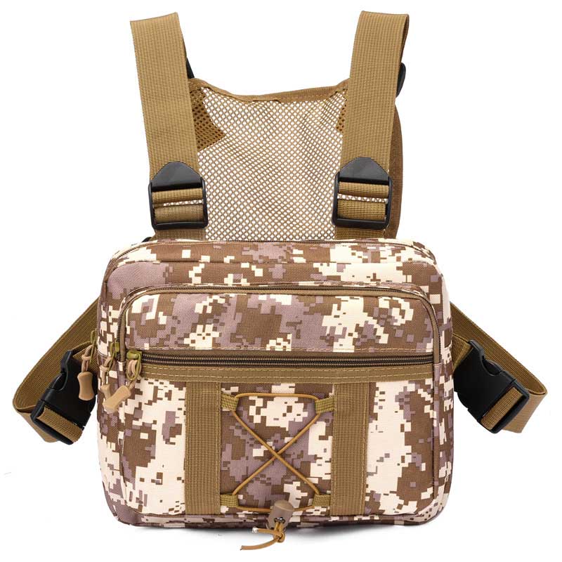 Sustainable tactical chest pouch – waterproof multi-pocket outdoor gear
