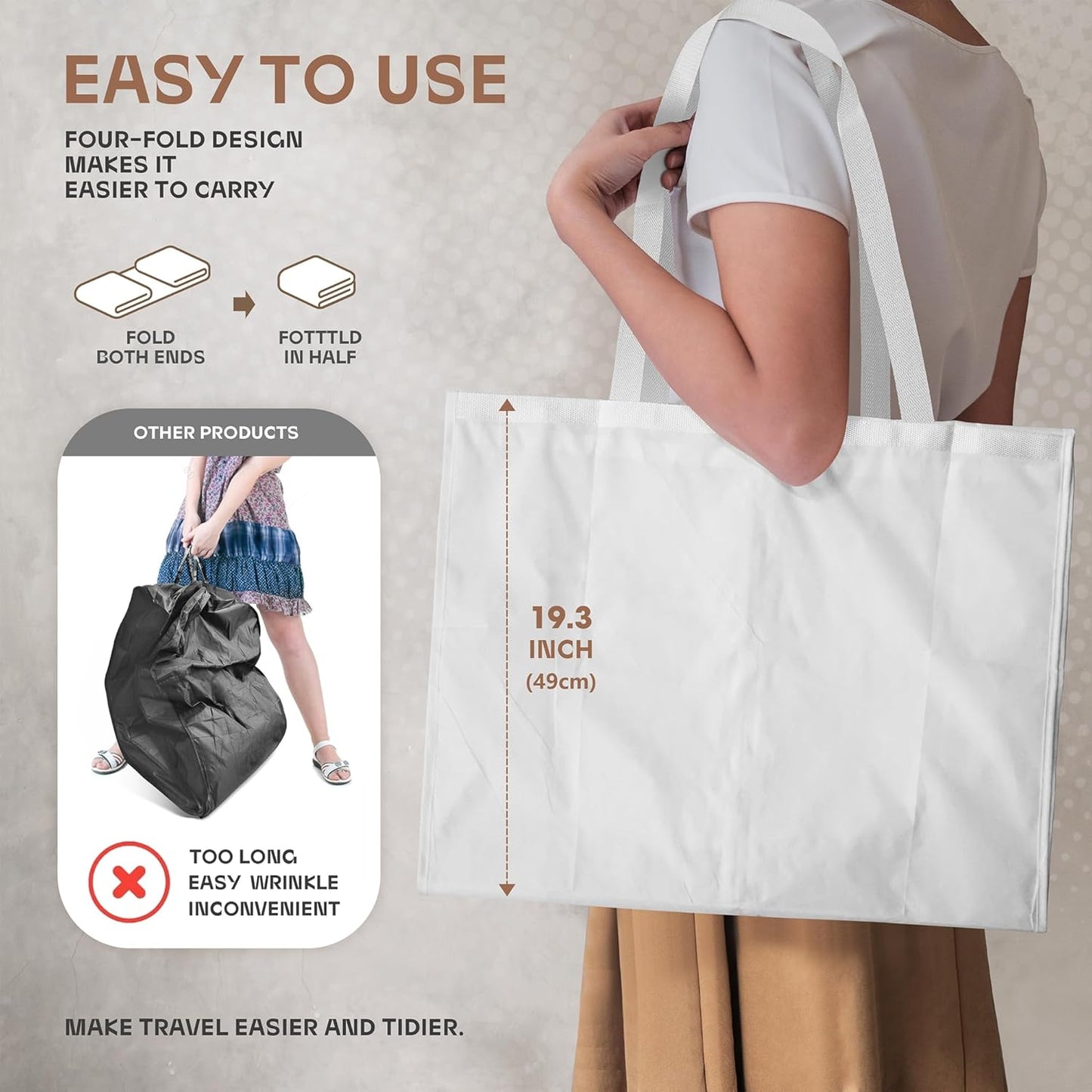 Heavy-duty travel garment bag with clear viewing window & accessory pockets – 2 for the price of 1
