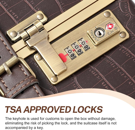 2-piece vintage-inspired luggage set with spinner wheels and protective cover