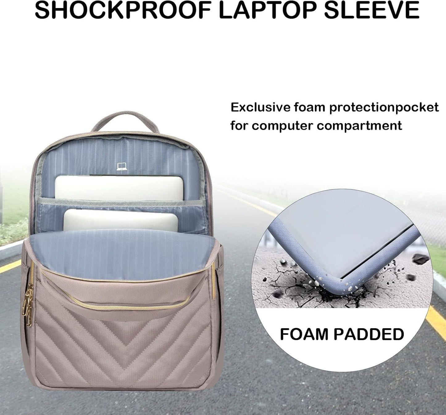 Lightweight waterproof laptop backpack with USB port – compatible with 15.6-inch laptops