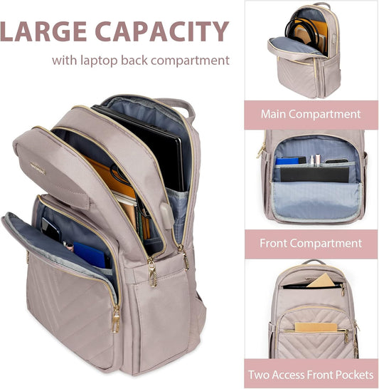 Lightweight waterproof laptop backpack with USB port – compatible with 15.6-inch laptops