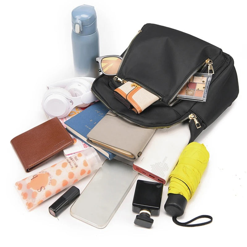 Women's PU leather travel rucksack