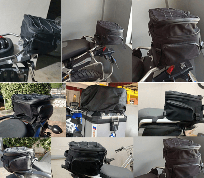 Waterproof motorbike gear bag with multiple compartments