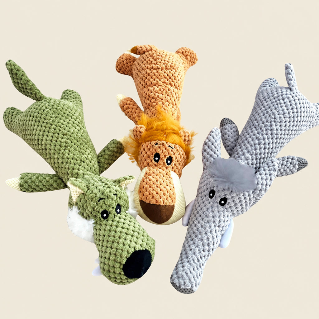 Tough Plush Dog Chew Toy for Strong Chewers 1