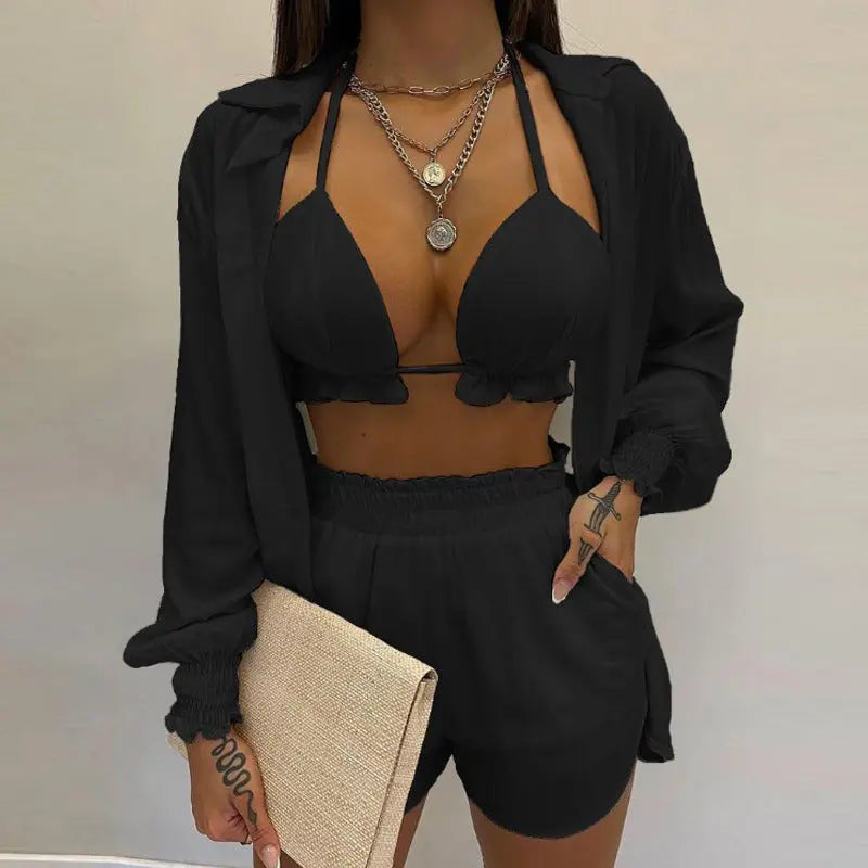 Stylish 3-piece summer outfit for the beach and pool - TropenGlow