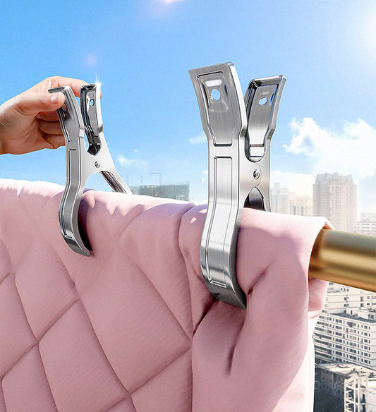 Extra large stainless steel towel clips with non-slip mat – Veltrix
