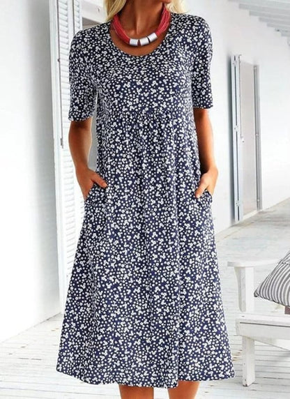 Stylish Floral Print Dress - Eva | The Perfect Light Summer Dress!