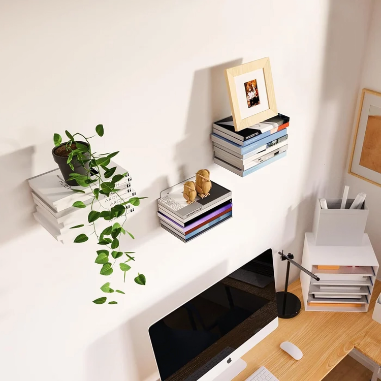 Invisible Book Shelf - Hidden Floating Wall Storage 4