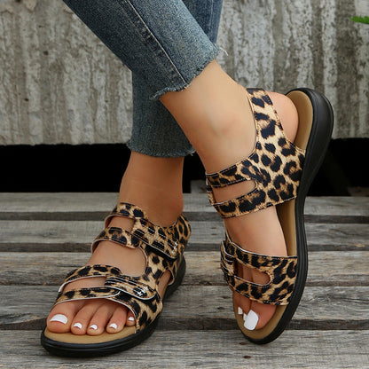 Casual women's sandals with Velcro fastening – Nina