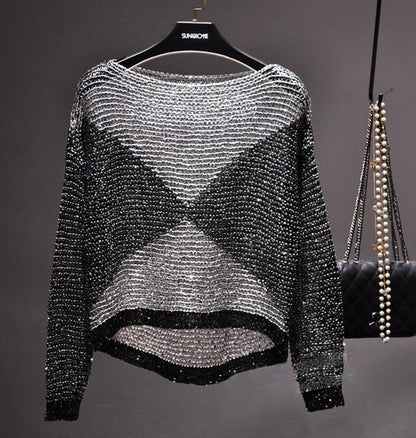 Long-sleeved women's sequin top – Soraya Autumn Magic