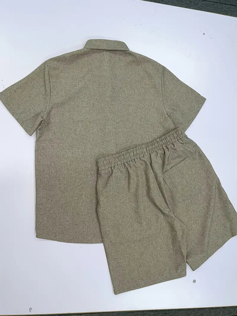 Stylish Khaki Men's Summer Set – Dario