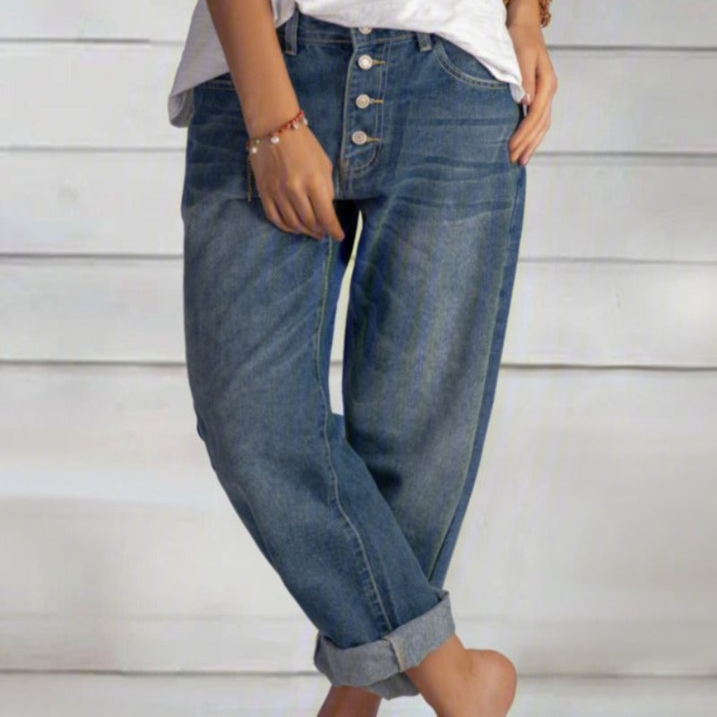 Boyfriend jeans with high waist for women – Maribel