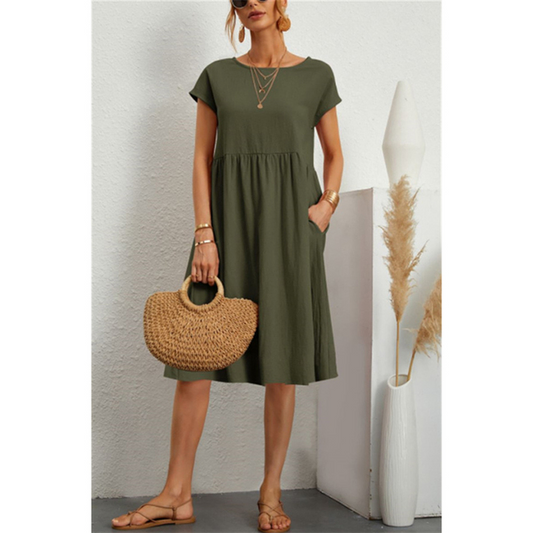 A-Line Jersey Midi Dress - Elise