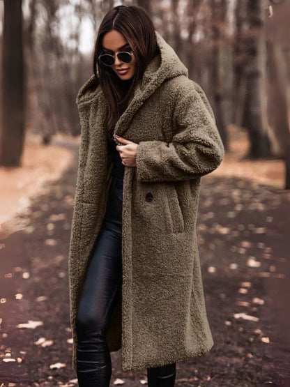 Women's trench coat with belt & double-breasted fastening – Clara