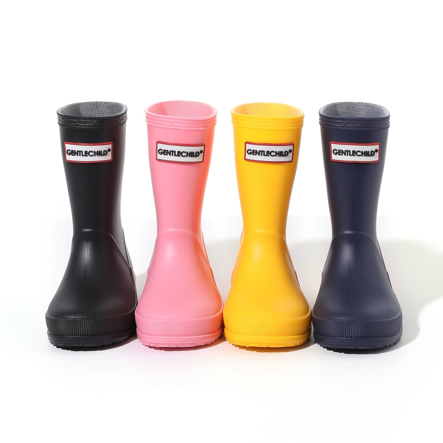 Children's solid-color waterproof wellies – Noah